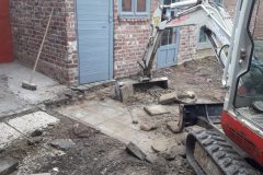 Terras opbreken & uitgraven met de kraan