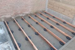 Onderbouw voor terras in composiet